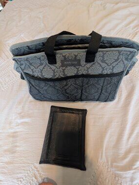 MARY KAY Black & Gray Consultant Cosmetic Caddy Storage Tote Bag Organizer